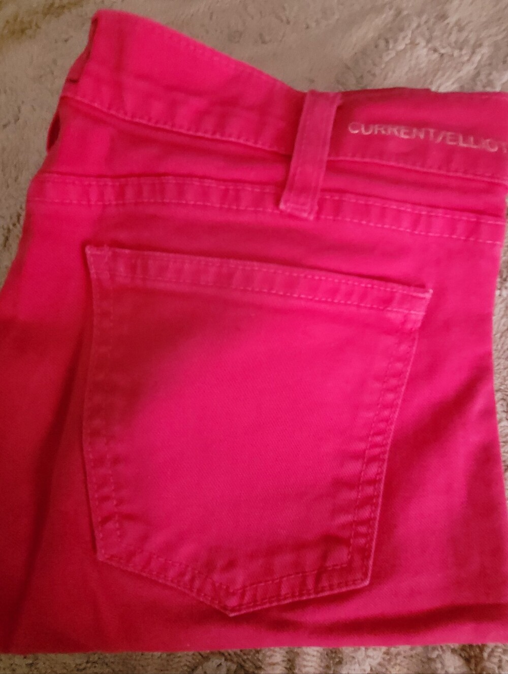 Current Elliott Womens Bright Pink Jeans